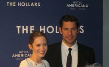 Emily Blunt with The Hollars director and star John Krasinski